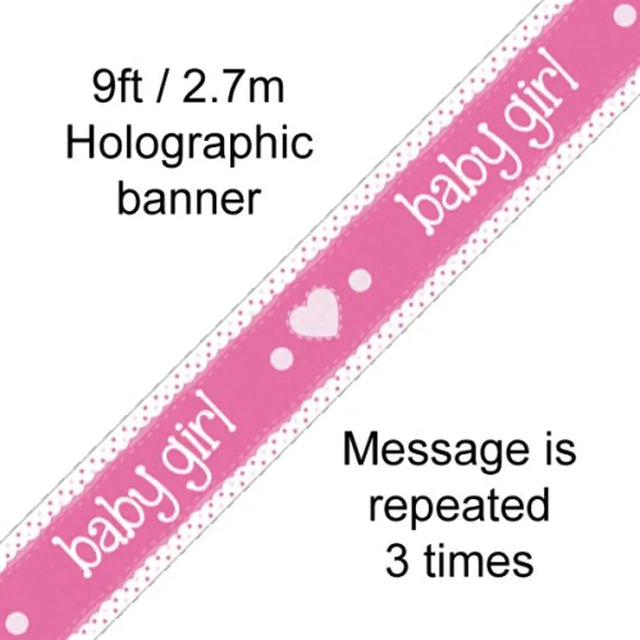 OaktreeUK Banner Baby Girl Pink 2.7m 109468