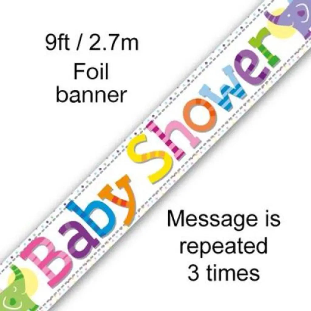 OaktreeUK Banner Baby Shower Elephant 2.7m 109471