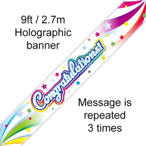 OaktreeUK Banner Congratulations Coloured 2.7m 109479