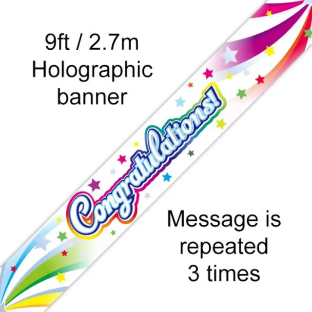 OaktreeUK Banner Congratulations Coloured 2.7m 109479
