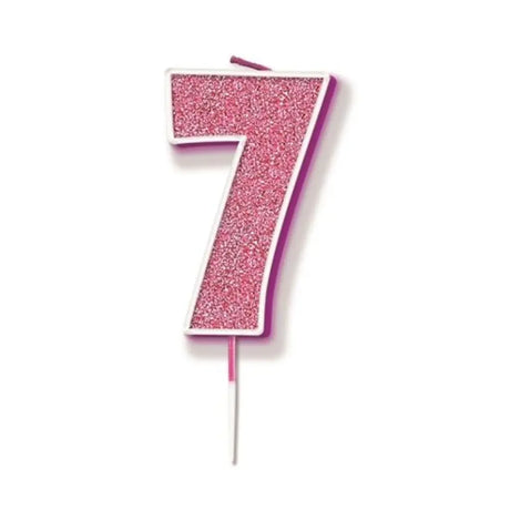 OaktreeUK Birthday Candles Number 7 Glitter Pink OT656277