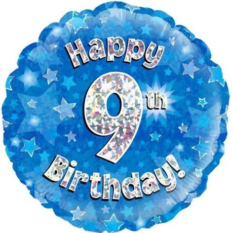 OaktreeUK Foil Balloon 9th Birthday Blue 18in 210499