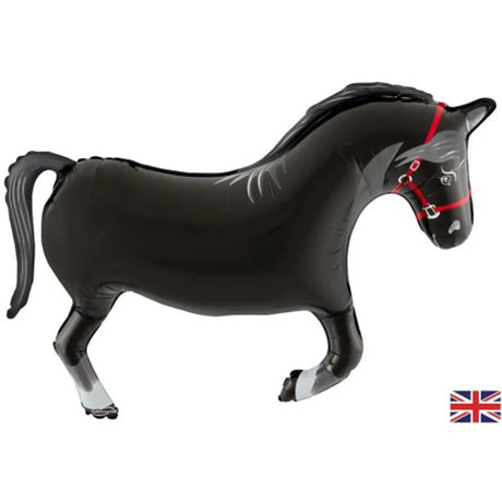 OaktreeUK Foil Balloon Black Horse 35in OT614208