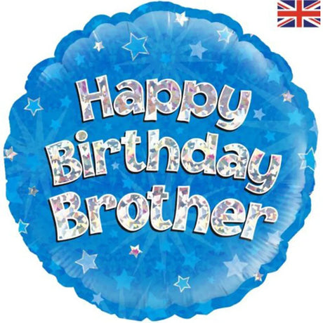 OaktreeUK Foil Balloon Happy Birthday Brother Blue 18in 210726