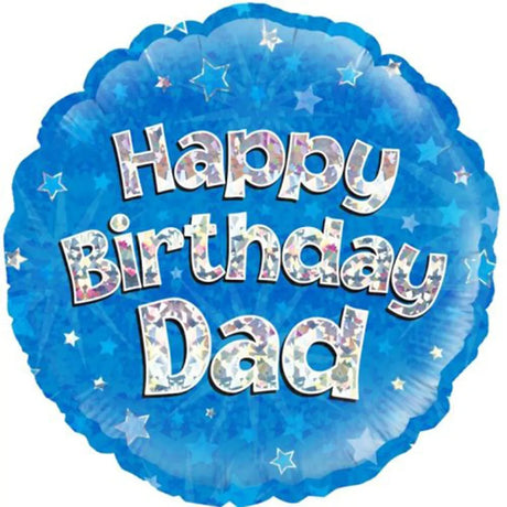 OaktreeUK Foil Balloon Happy Birthday Dad Blue 18in 210725