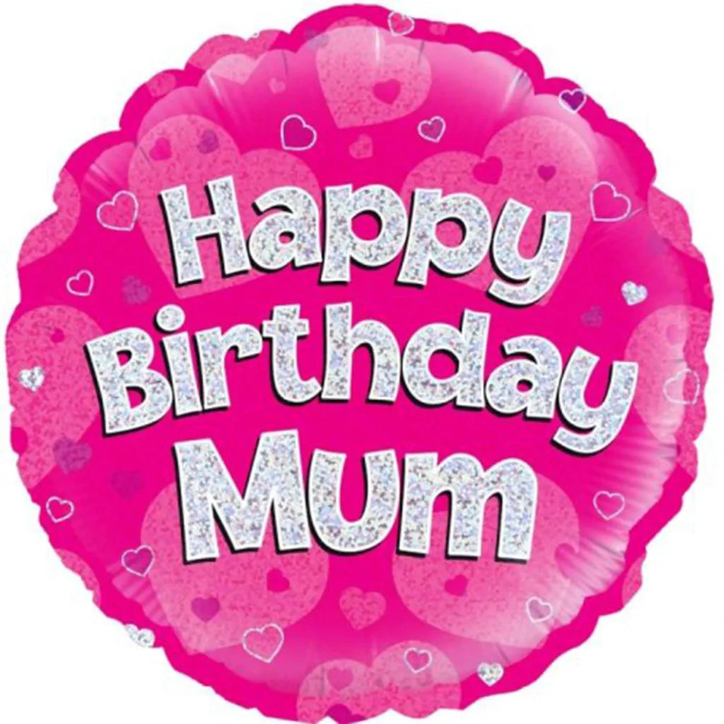 OaktreeUK Foil Balloon Happy Birthday Mum Pink 18in 210724