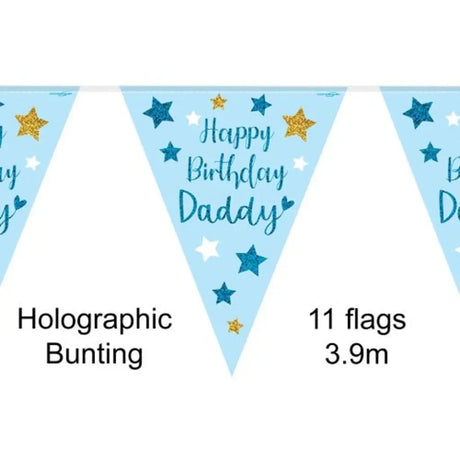 OaktreeUK Party Flag Bunting Happy Birthday Daddy Blue OT632547