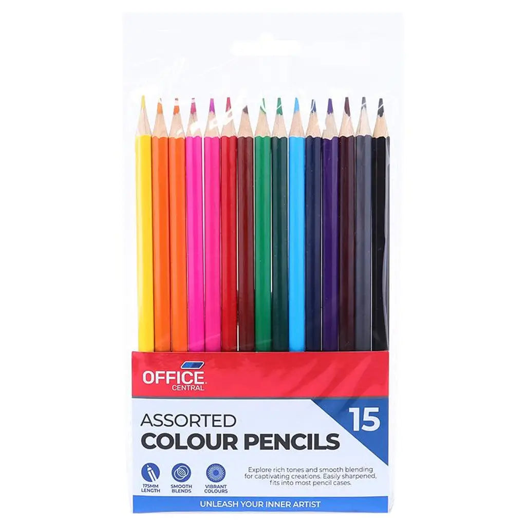 Office Central Pencils Colour 15Pk 268955