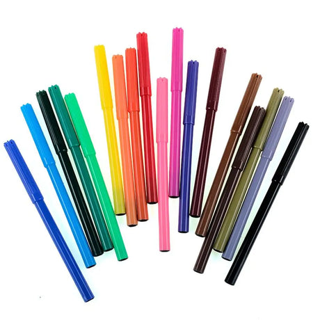 Office Central Quick Dry Markers Coloured Pens 2mm 18Pk  268832