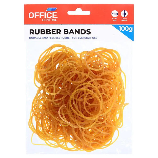 Office Central Rubber Bands Yellow 100g 220915