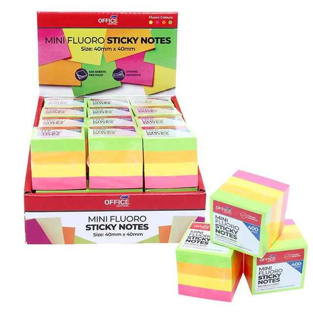 Office Central Sticky Notes Reminder Memos 400Sheets 208975