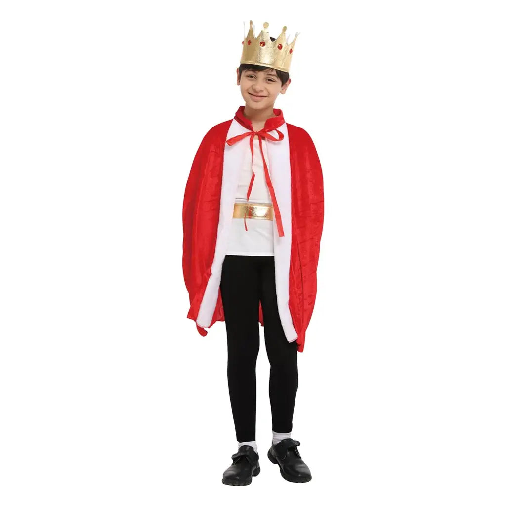One Size Royals King Costume-Including Cape, Hat, Belt, Size Cape Length 72cm PP14753-ONE SIZE 2