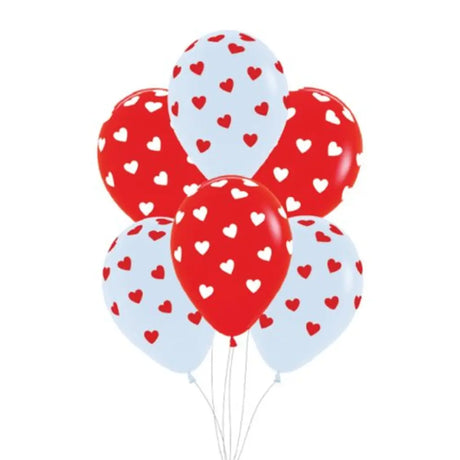 Party Air Balloon Heart Confetti 30cm 6Pk 750142