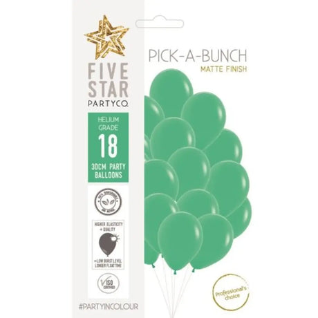 Party Air Balloon Matte Green 30cm 18Pk 700030