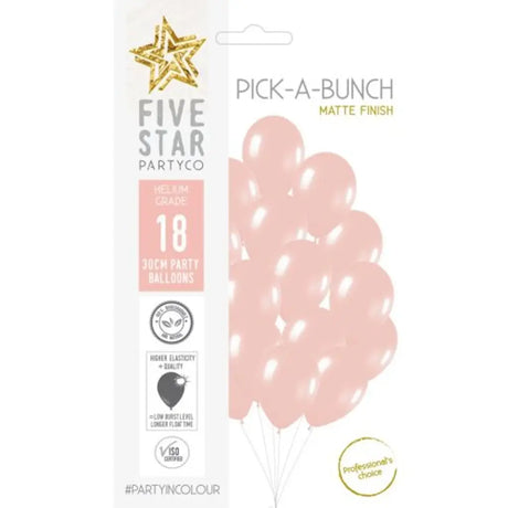 Party Air Balloon Matte Peach 30cm 18Pk 700060