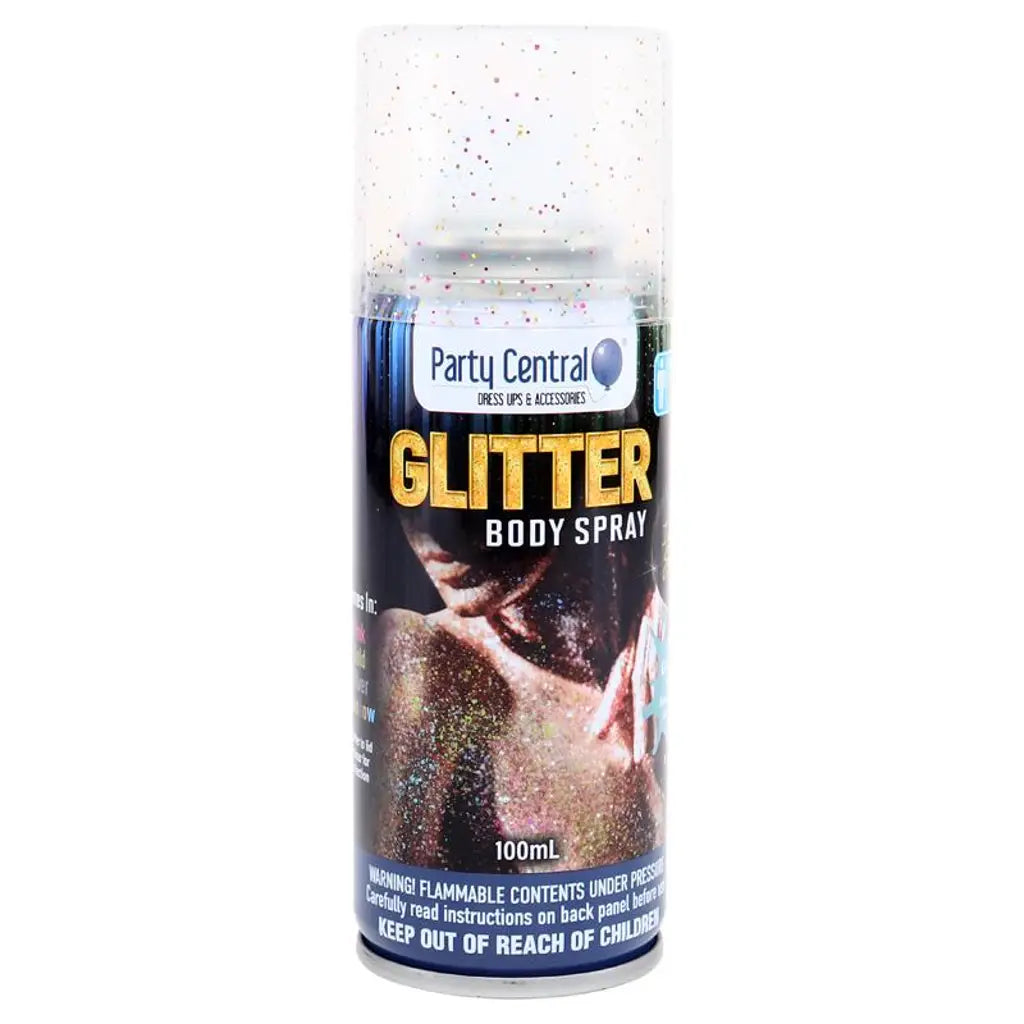 Party Central Assorted Body Glitter Spray 100ml 287840