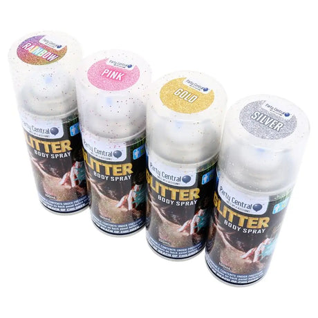 Party Central Assorted Body Glitter Spray 100ml 287840