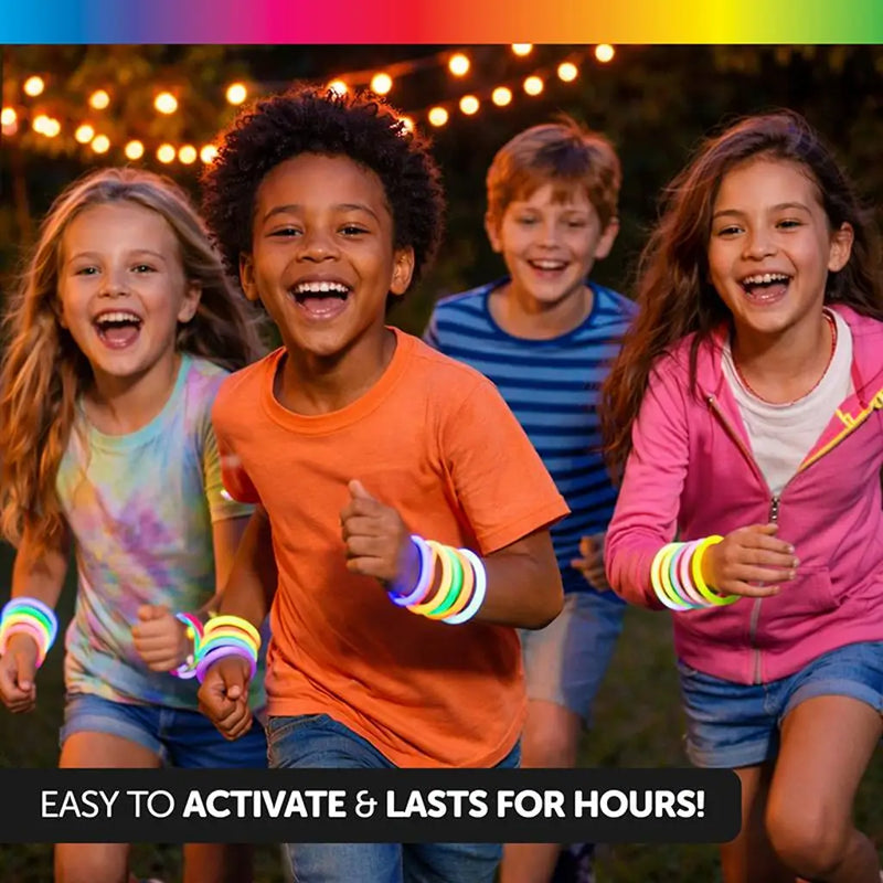 Party Central Assorted Glow Stick Bracelet 5x20mm 15Pk 242467