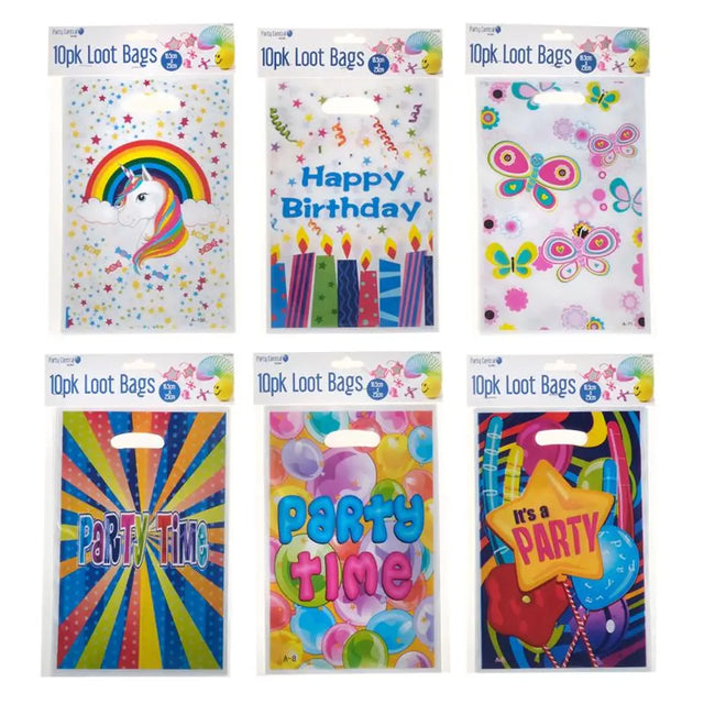 Party Central Assorted Party Loot Bag 10Pk 213795