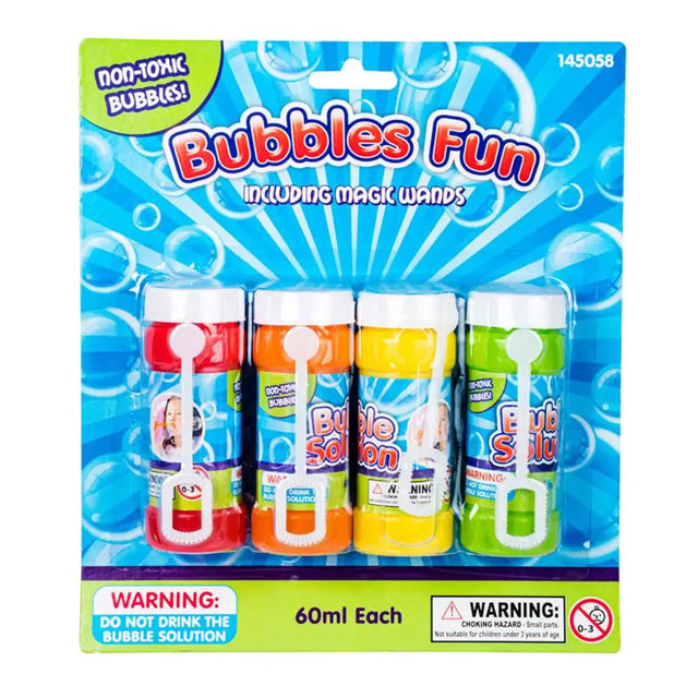 Party Central Bubbles Fun Including Magic Wands Set 60ml 4Pk 145058