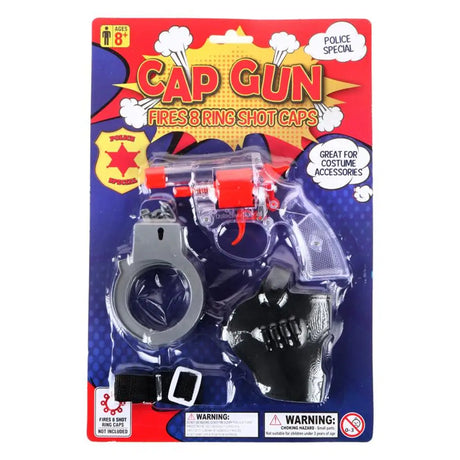 Party Central Cap Gun Policy Play Set Costume Accessory 4Pk 131327