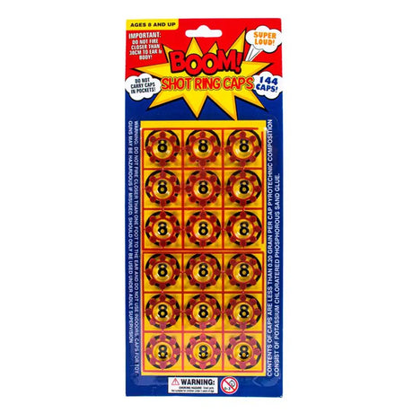 Party Central Cap Gun Rings Costume Accessorty 144 Shots 106158