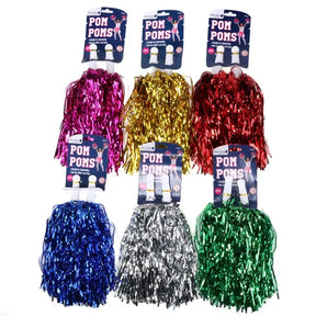 Party Central Cheer leader Pom Poms Assorted Colour 2Pk 206483