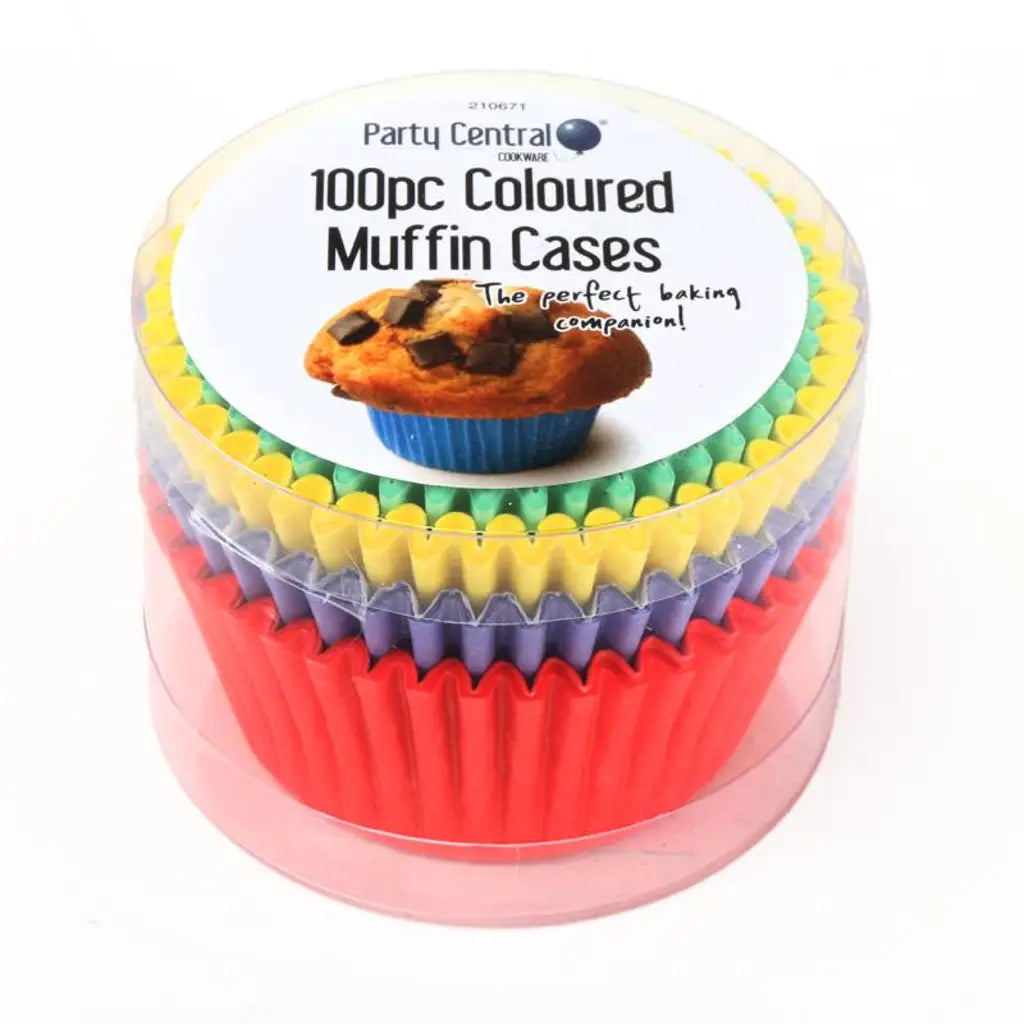 Party Central Coloured Cupcake Muffin Cases 100Pcs 210671