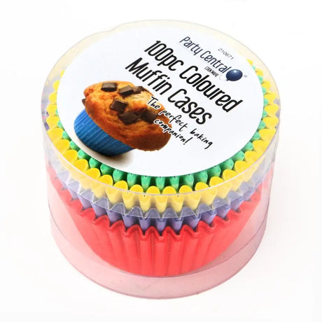 Party Central Coloured Cupcake Muffin Cases 100Pcs 210671