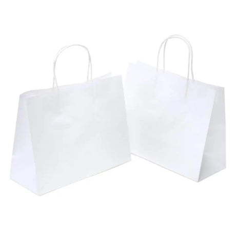 Party Central Craft Paper Gift Bags White 27x21x11cm 2Pk 237821