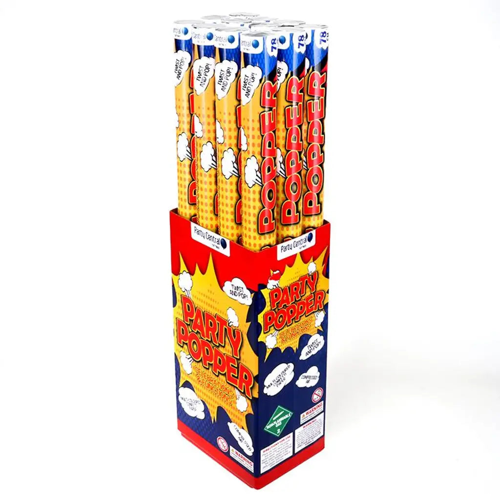 Party Central Crazy Party Poppers Twist And Pop 78cm 145027