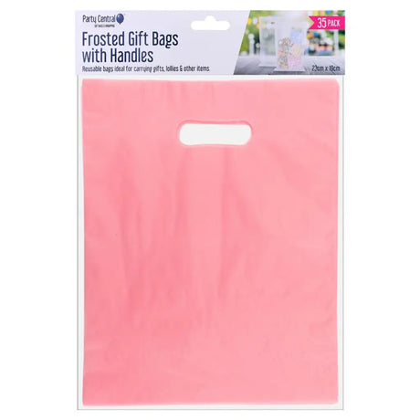 Party Central Frosted Gift Bags with Handle 23x19cm 35pk 283095
