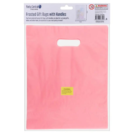 Party Central Frosted Gift Bags with Handle 23x19cm 35pk 283095