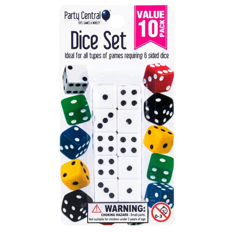 Party Central Party Dice Set 10Pk 242399