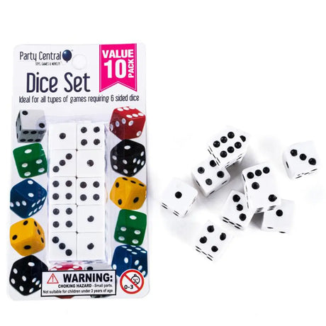 Party Central Party Dice Set 10Pk 242399