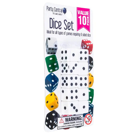 Party Central Party Dice Set 10Pk 242399