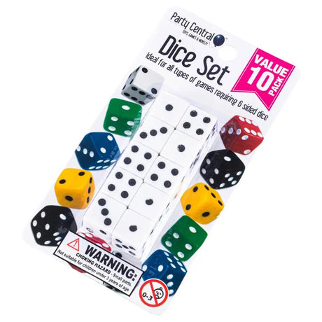 Party Central Party Dice Set 10Pk 242399