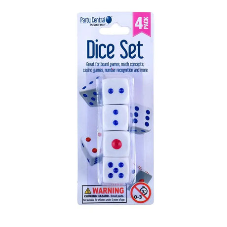 Party Central Party Dice Set 4Pk 276998