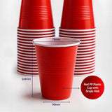 Party Central Partyware Drinkware Reusable Plastic Cup American Red 265ml 20Pk 176526