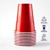Party Central Partyware Drinkware Reusable Plastic Cup American Red 450ml 10Pk 171897