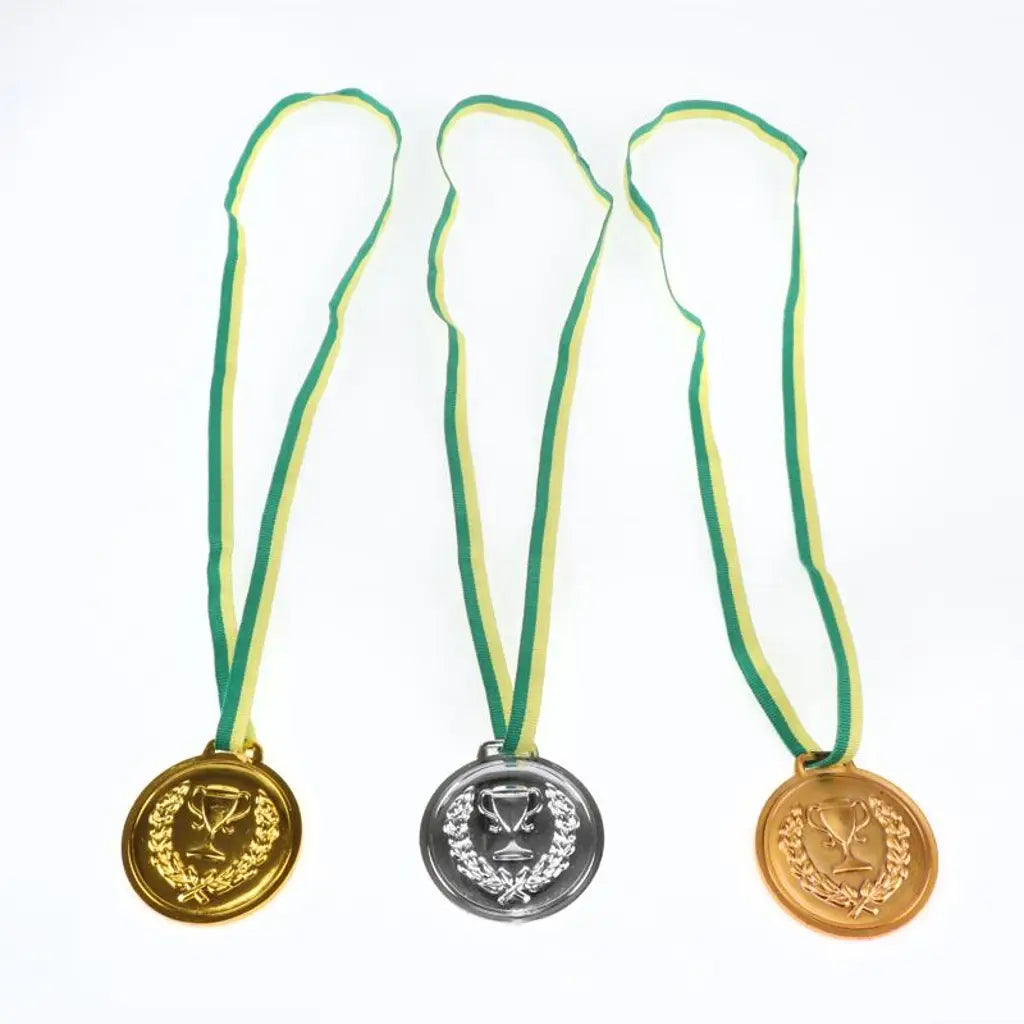 Party Central Plastic Medal Gold Sliver Bronze 3Pk 222346