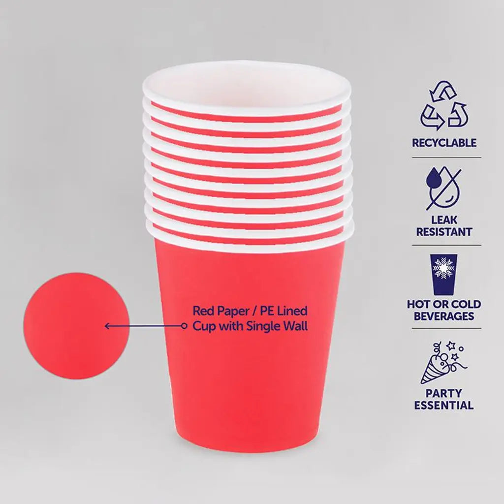 Party Central Red Paper Cup 200ml 25Pk 287987