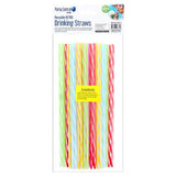 Party Central Reusable Straws Retro Stripe 20Pk 288717
