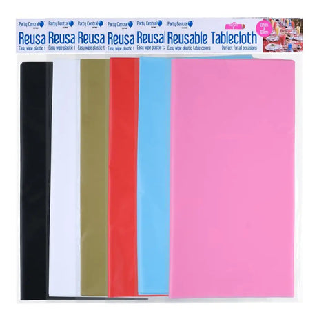 Party Central Reusable Table Cloth Assorted Colour 137x183cm 206544
