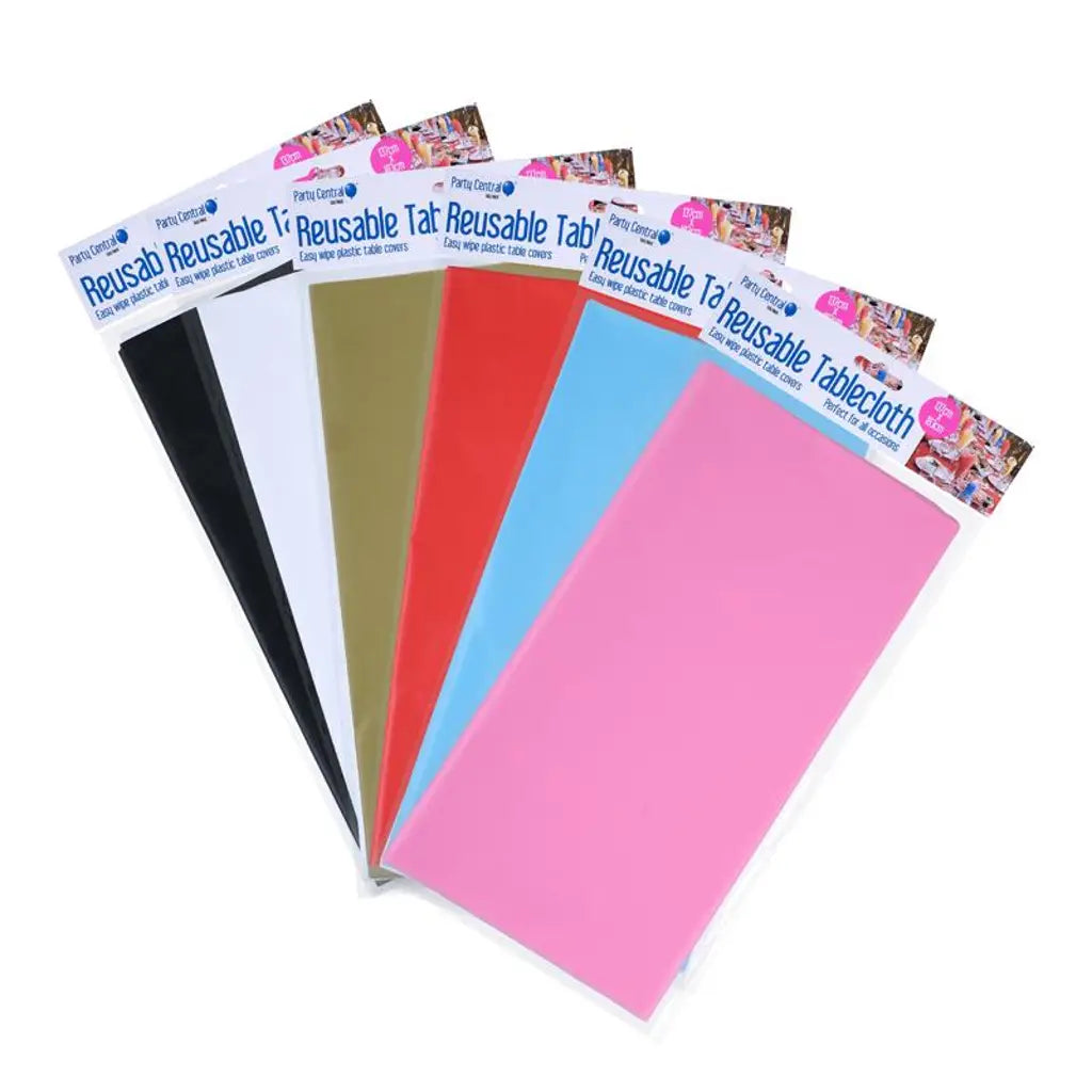 Party Central Reusable Table Cloth Assorted Colour 137x183cm 206544