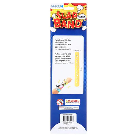 Party Central Slap Band With Characters Assorted Designs 21.5x2.5cm 289523