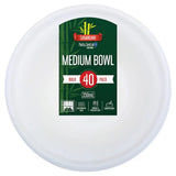 Party Central Sugarcane Medium Snack Bowls White 350ml 40Pk 278909