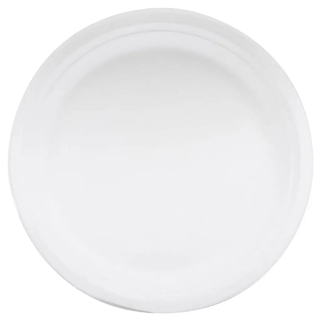 Party Central Sugarcane Round Dinner Plates White Large 26cm 30Pk 279012