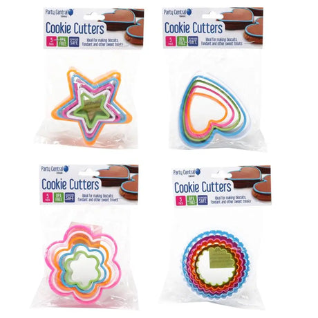 Party Central Tools Gadgets Cookie Cutter Assorted Desgins 5Pk 222544