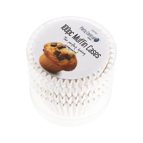 Party Central White Cupcake Muffin Cases 100Pcs 203703